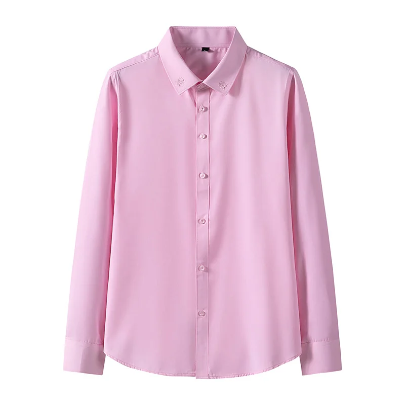 

Romantic Design Collar Rose Embroidery Long Sleeve Wedding Dress Tuxedo Shirts USA Size XS-XL