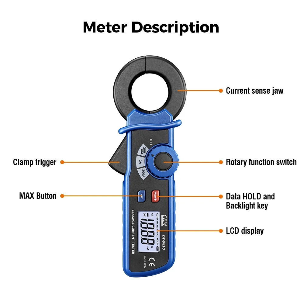 Мини-тестер утечки тока переменного