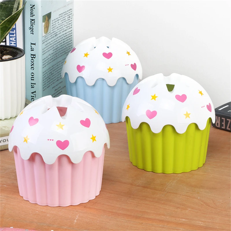 

Creative Ice Cream Tissue Bucket Tissue Box Holder Plastic Round Extractable Paper Box Home Table Napkin Holders Storage Case
