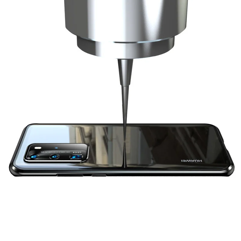 

Магнитный прозрачный металлический чехол для телефона huawei P40 Pro Mate 40 P50 P30 Mate 30 Honor 50 30 Plus двухсторонний стеклянный чехол Coque Funda