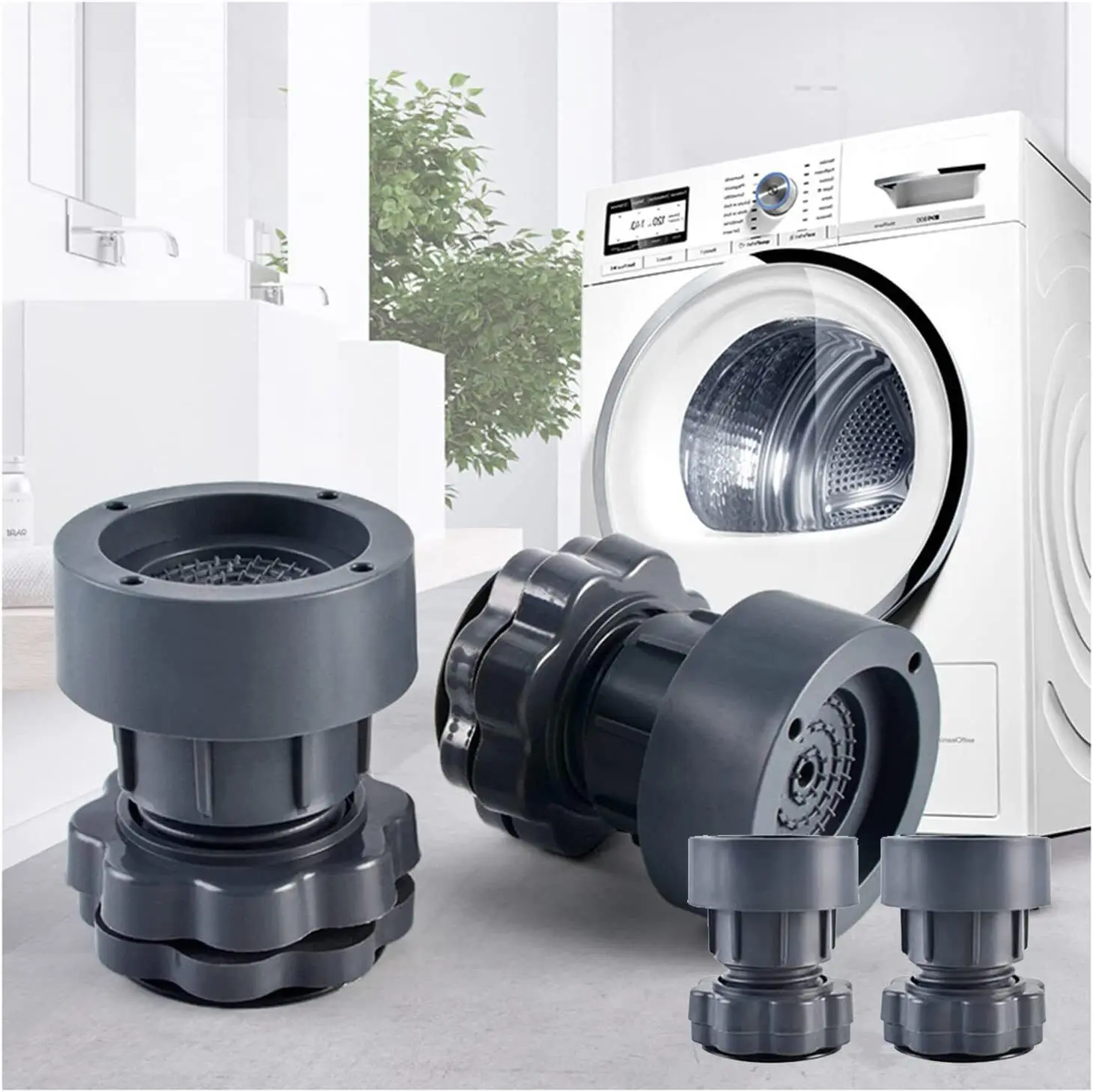 

4Pcs Universal Washing Machine Support Adjustable Height Refrigerator Dampers Stand Pads Household Furniture Supplies Products