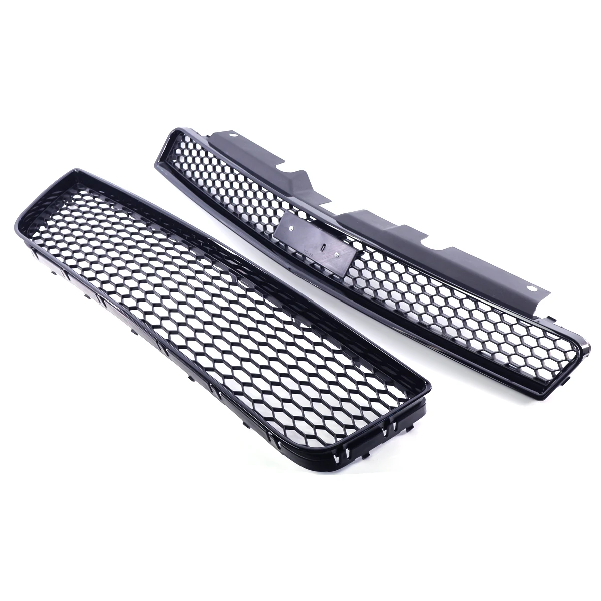 

Fit For Chevrolet Impala 2006-2013 Gloss Black Front Bumper Honeycomb Grille Set