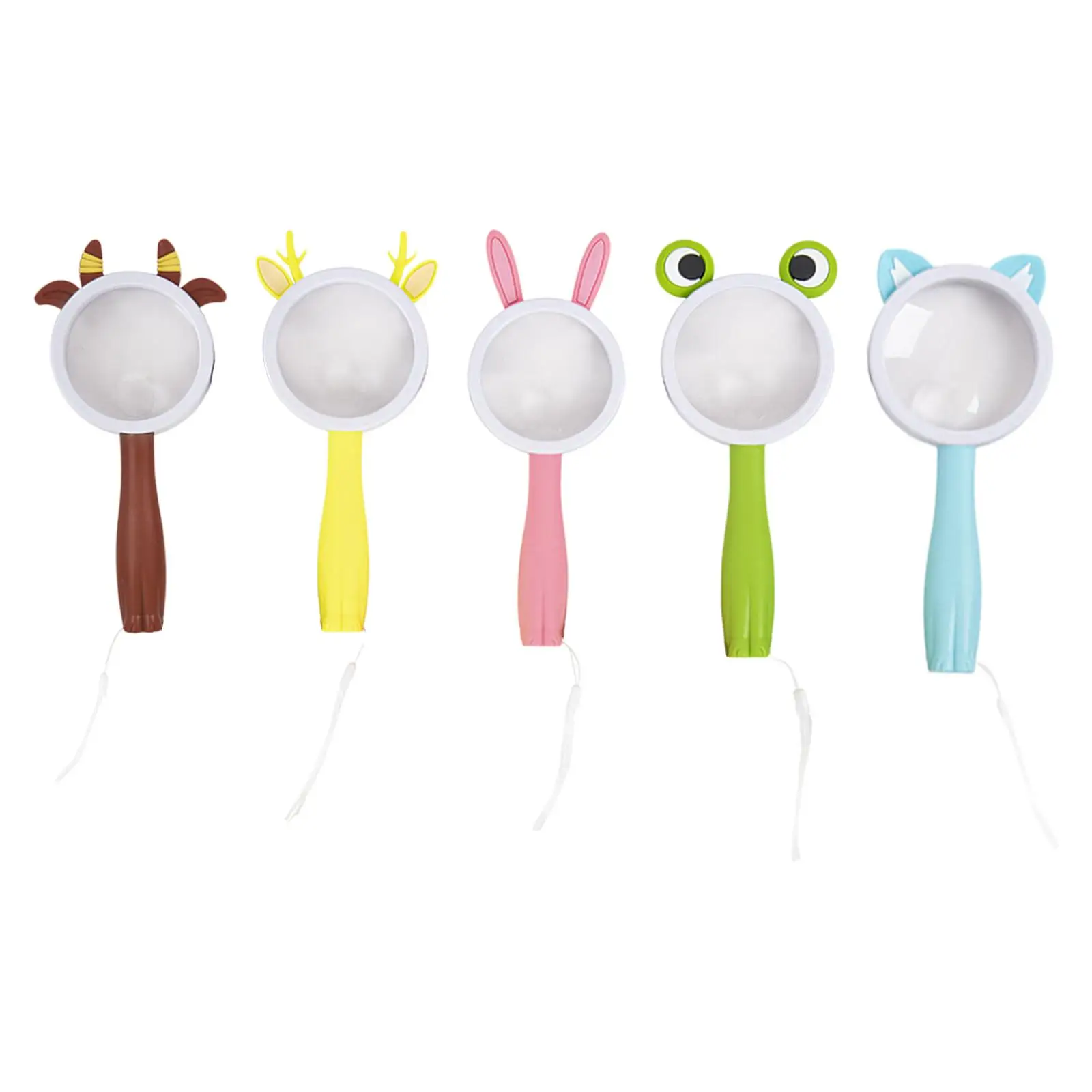 

5x 10x Anti Slip Handle Portable HD Cartoon Hand Held Magnifier for Outdoor Explore Hiking Boys Children