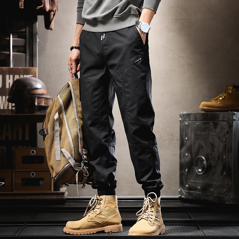 

Fashion Autumn Men Cargo Pants Loose Joggers Pants 2022 New Male Straight Trousers Men's Solid Pocket Pants Plus Size T78