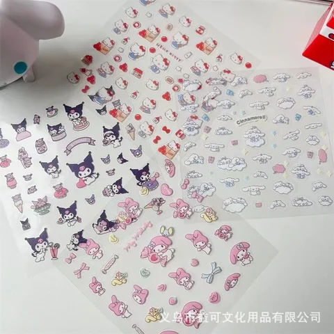 4 шт. прозрачные наклейки Hello Kitty Melody MINISO
