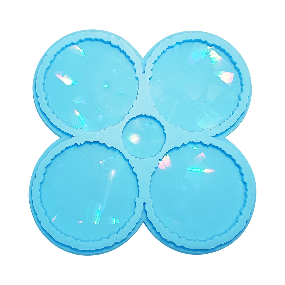 

Силиконовая форма, коврик под чашку голографическая лампа, с хрустальным эпоксидная смола, форма, сердцем