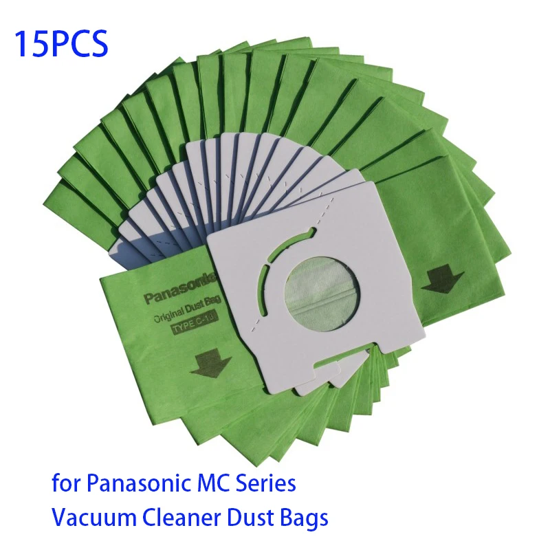 15 Bags Type C-13 Dust Filter Paper Bags For Panasonic MC-291 MC-CG321 Vacuum Cleaner Dust Bags Accessories Replacements Parts