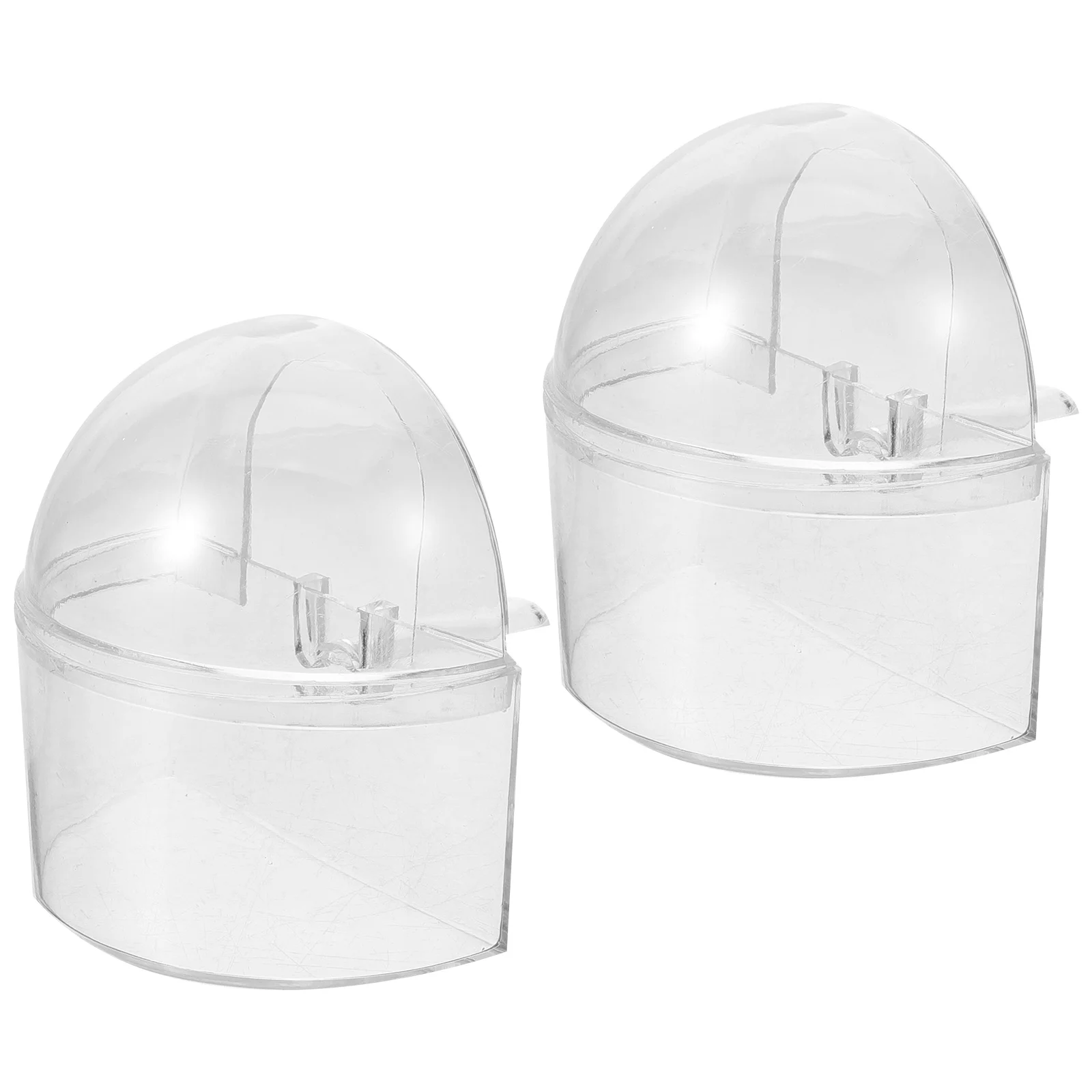 

2 Pcs Parrot Feeder Bird Cage Feeders Container Food Feeding Cup Birdcage Practical