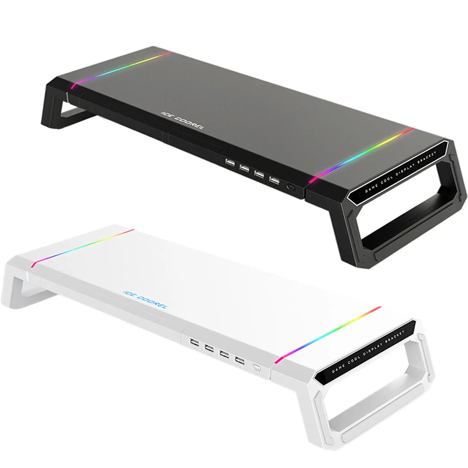 Фото Подставка для монитора ноутбука Riser Bracket RGB 4, элегантная USB №3