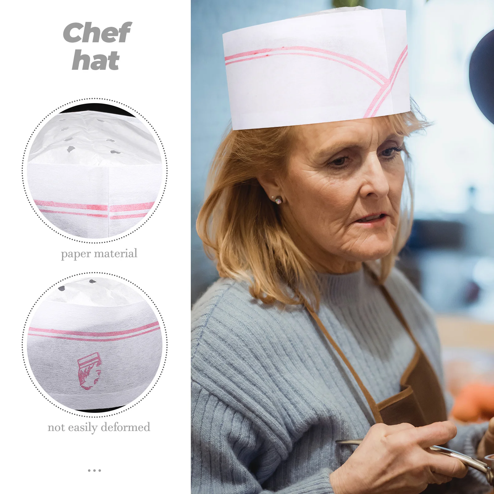 40 шт. одноразовая шляпа шеф-повара для приготовления пищи ресторана простой
