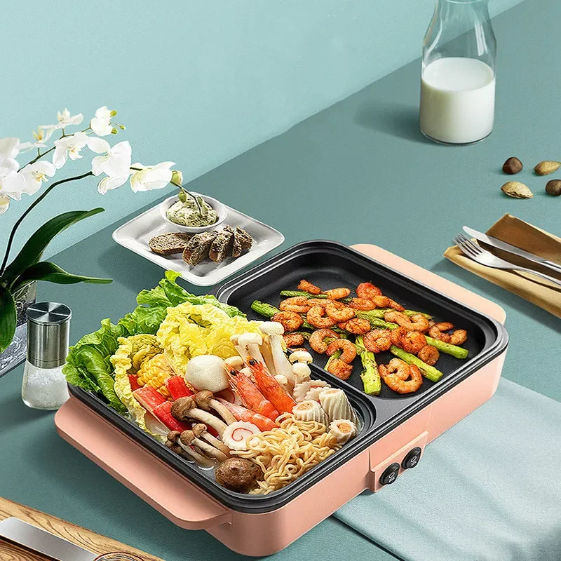 

110-220V Multifunctional Electric Cooker Heating Pan Electric Cooking Pot Hotpot Noodles Rice Eggs Soup Steamer Cooking Pot