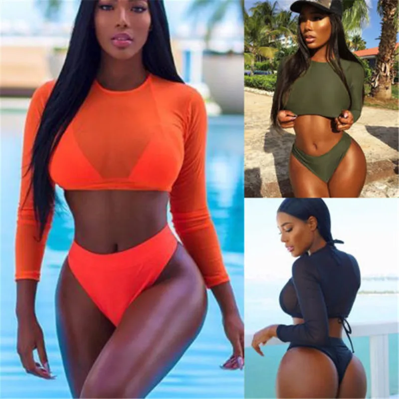 

2022 Women's Swimsuit Sexy Bikini Set Triangle Three-Piece Suit Bandage Push-Up Swimsuit Bathing Beachwear Brazilian Swimwear