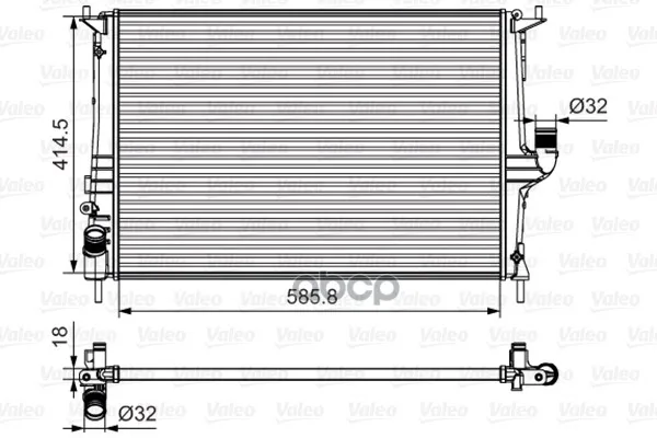 Радиатор Системы Охлаждения Valeo арт. 700801|Детали оси| - Цена: 3 782,00 руб.