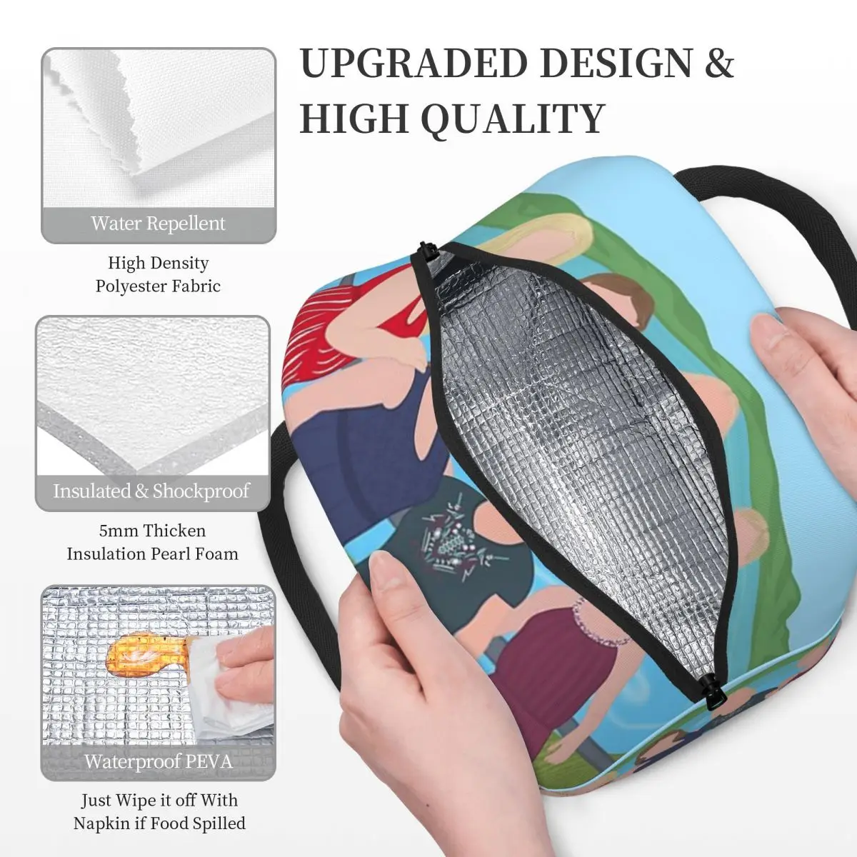 Портативная сумка для обеда Magali термобокс еды прочный холодильник ланчбокс с