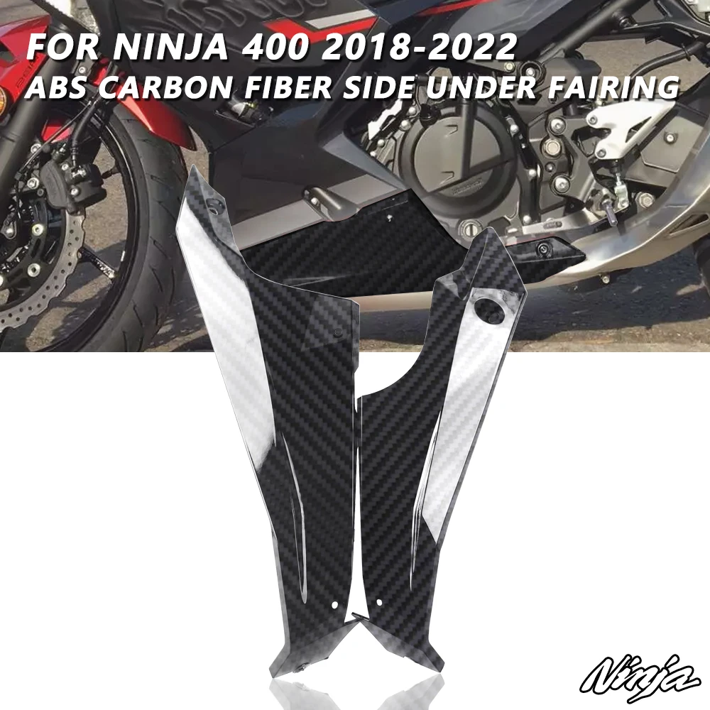 

Side Under Fairing for Kawasaki Ninja400 Carbon Fiber Color for Kawasaki Ninja 400 2018-2023 Fairing Accessories ABS