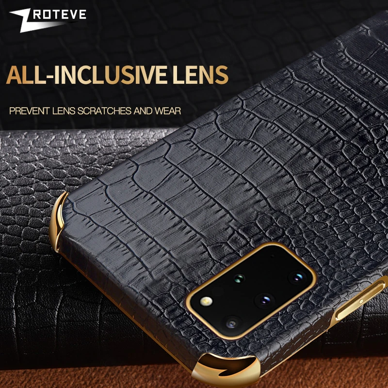 Защитный чехол Zroteve Crocodile Pattern Leather Cover для Samsung Galaxy FE S10 Lite S21 S22 S23 Ultra Note20 Note10 Plus