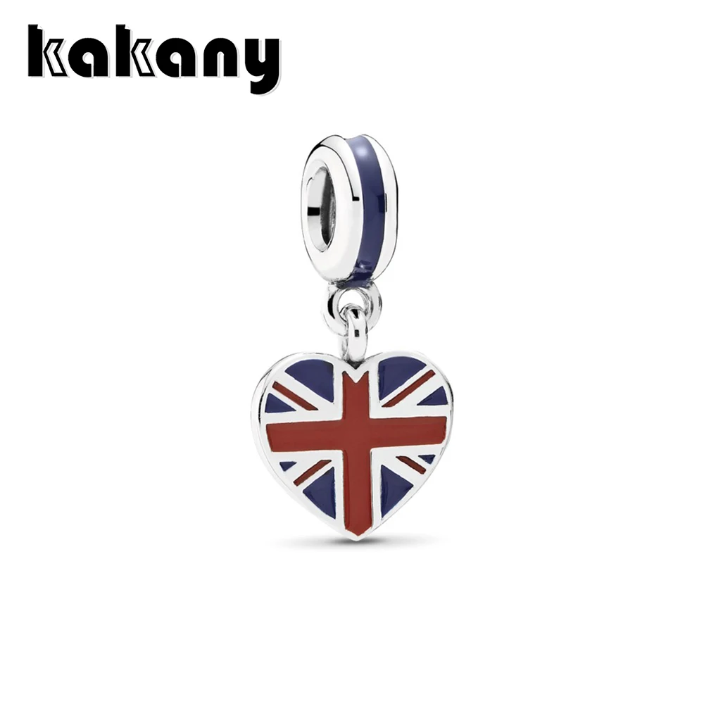 

Серебряное серебро 925 пробы с изображением из Великобритании, подвеска в виде сердца, Высококачественная модная женская бижутерия