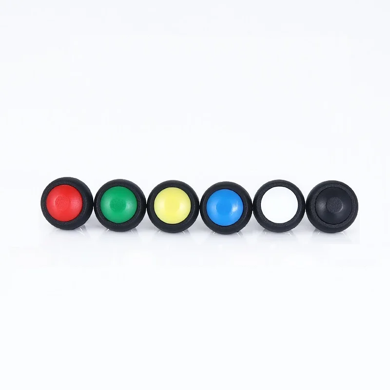 

5Pcs Black/Red/Green/Yellow/Blue ON-OFF 12mm Waterproof Momentary Push button Switch SPDT