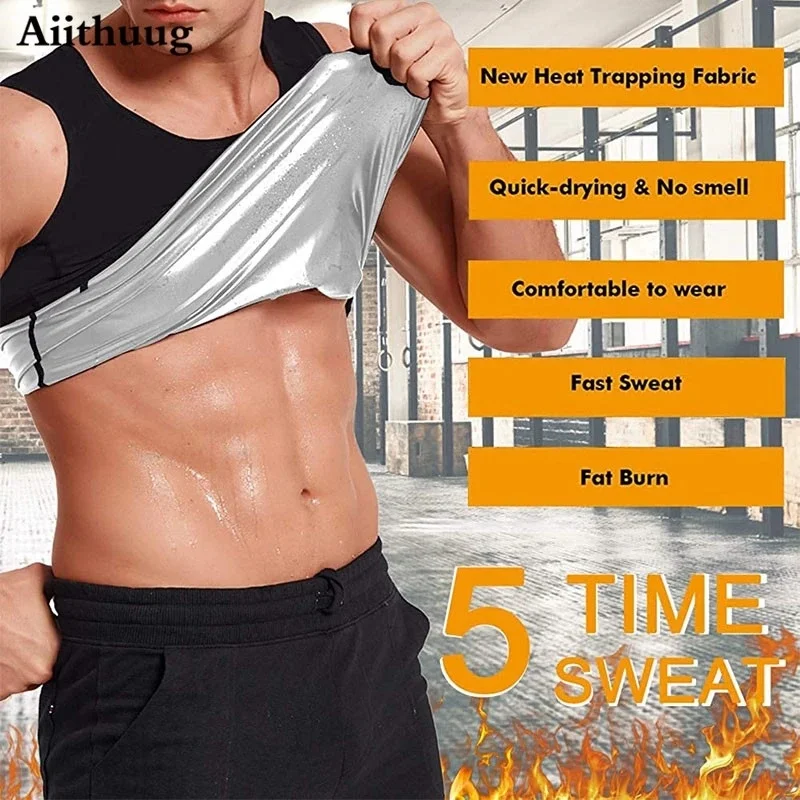 Hot Body Shaper Sauna Vest Gym Top Sweat Hot Shaper Men Instantly Shapes Slims Fitness Vests Workout Sport Shirt Shapers