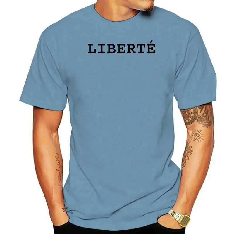 

LIBERTE FRENCH FREEDOM LADIES WOMENS SLOGAN GIFT CELEB T SHIRT TEE TOP RETROFashion Design Free Shipping Mens T Shirts Fashion