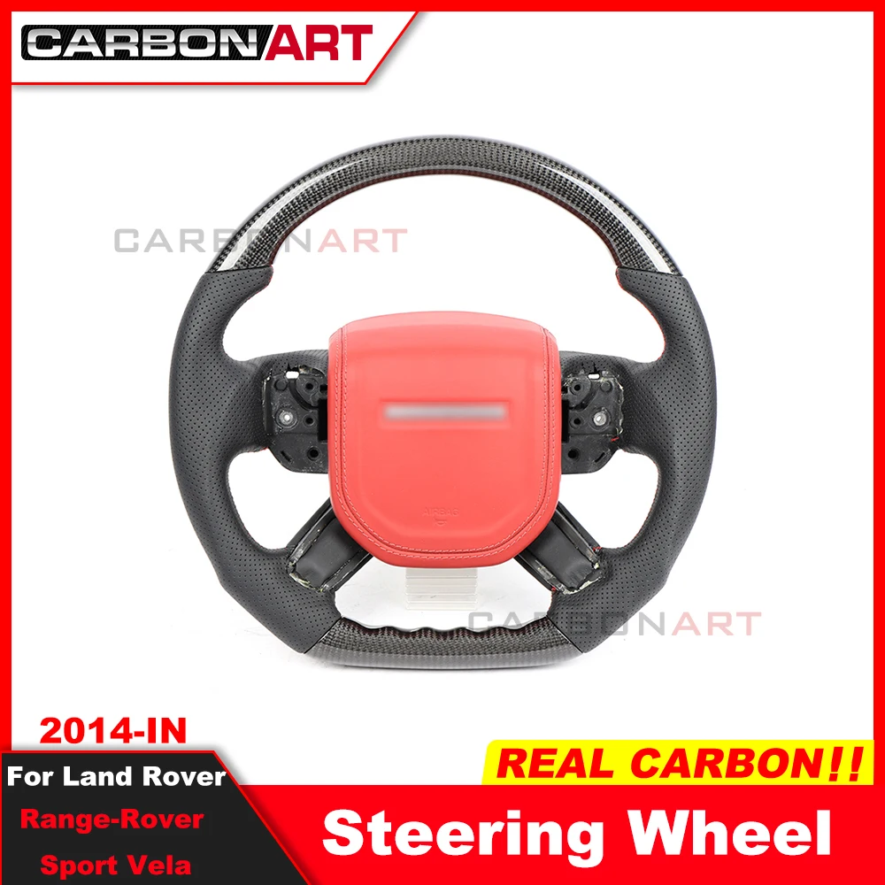 

Carbon Fiber Steering Wheel For Range-Rover Sport Vela 2014+ Custom Carbon Fiber Steering Wheel