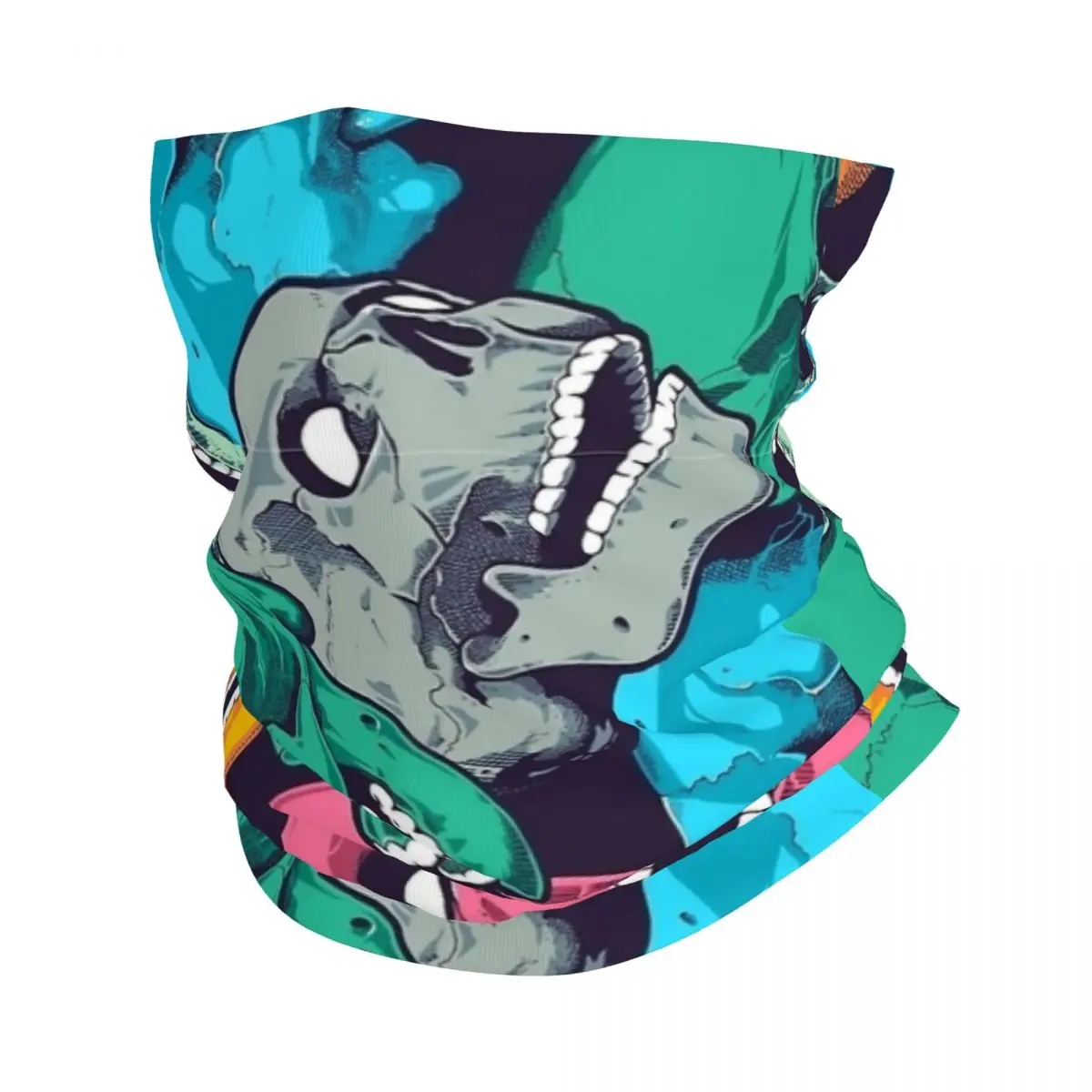 Zoombie, рисунок черепа, бандана на Хэллоуин, Шейная Обложка с принтом, Балаклава, шарф, шарф для велоспорта на открытом воздухе для мужчин и взрослых, моющийся