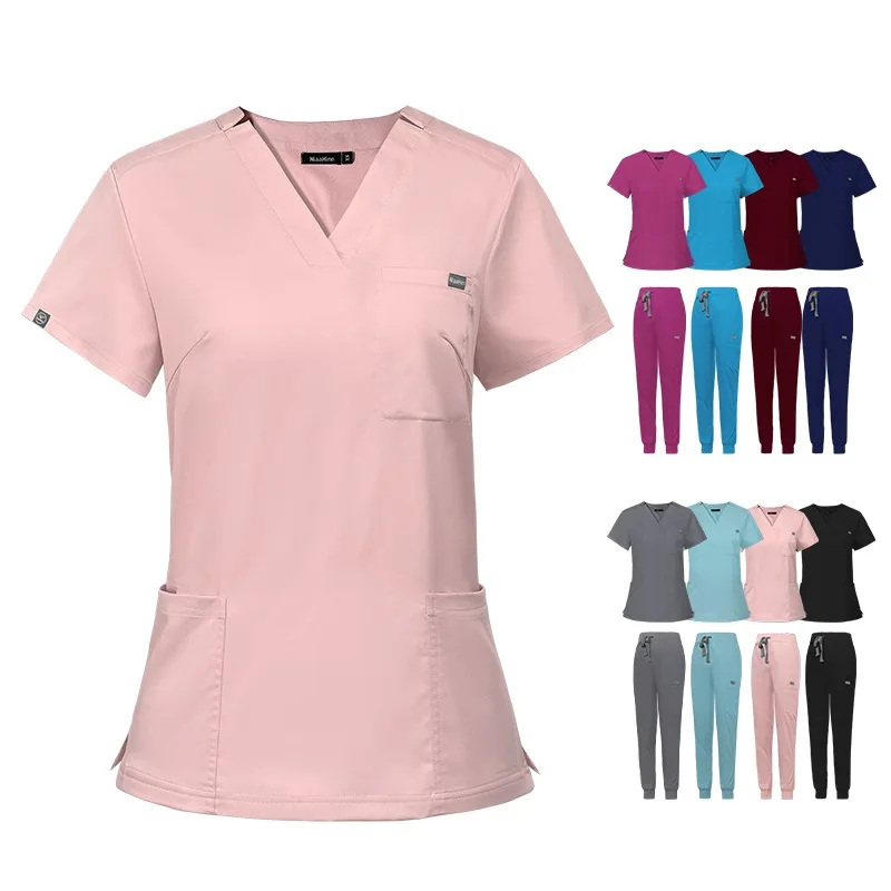 

New Scrubs Medical Uniforms Woman Multicolour SPA Beauty Uniform Dentist Veterinary Working Clothes Unisex Pharmacy Clinic Scrub