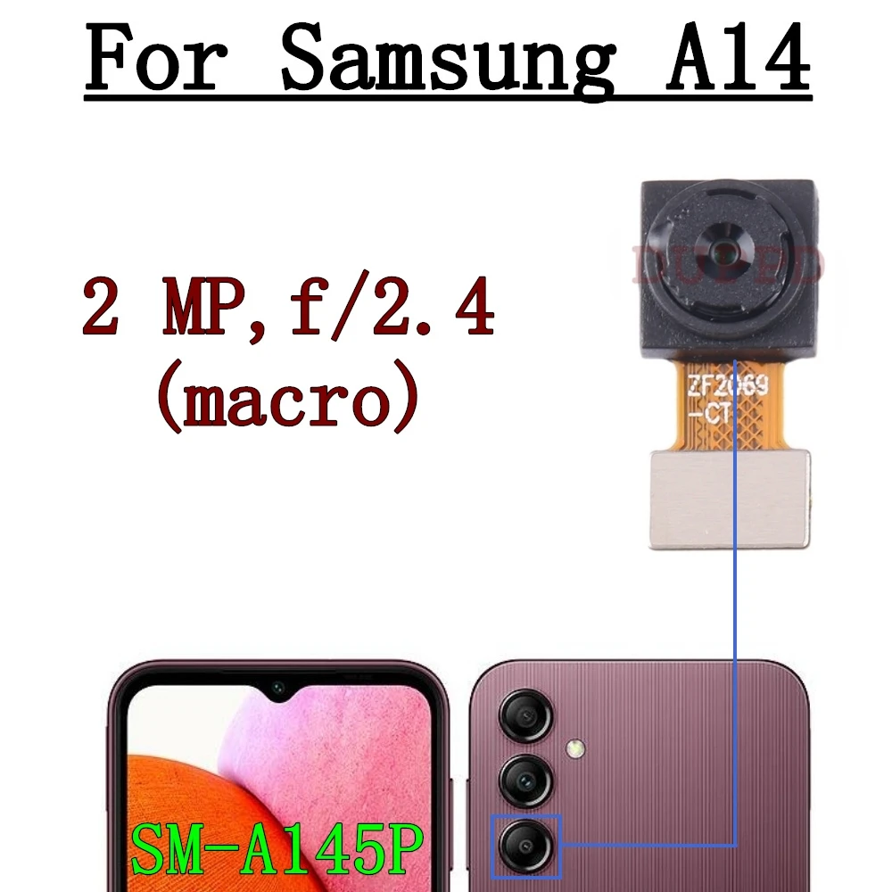 Передняя задняя камера для Samsung Galaxy A14 4G SM-A145P широкий макрос основной модуль