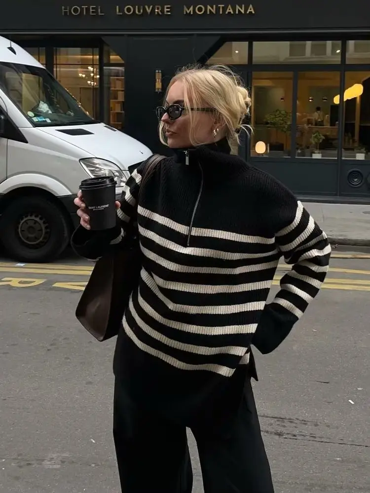 

Fashion Women Sweaters 2023 Women's Turtleneck Pullover Knit Knitwears Womens Clothing Streetwear Pullovers Sweater Pulovers