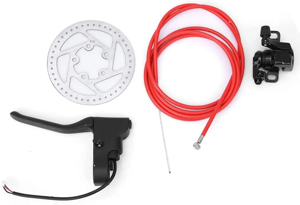 

Rear Disc Brake Kit, 1 Set of Disc Brake Device Caliper&Rotor&Cable&Handle&Screws Compatible with Xiaomi M365 Electric Scooter