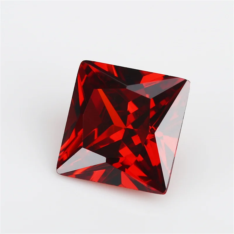 50 шт. 1 5x1 5 ~ 15x15 мм квадратная форма свободный CZ камень гранат AAAAA кубический