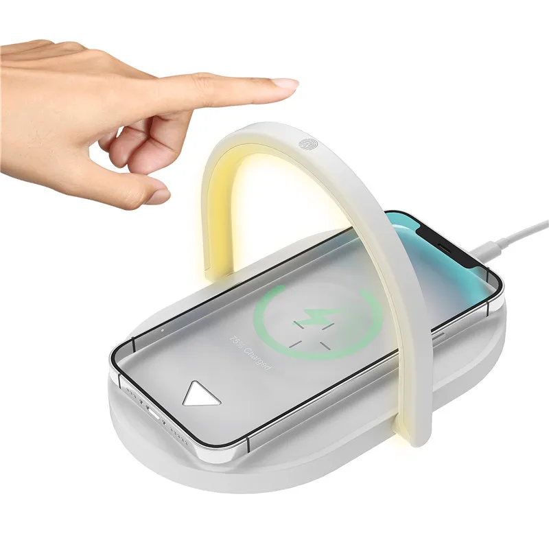 

Household Wireless Charger Small Night Light 15W Quick Charge Mobile Phone Holder 3-in-1 Wireless Charging Desk Lamp Gift