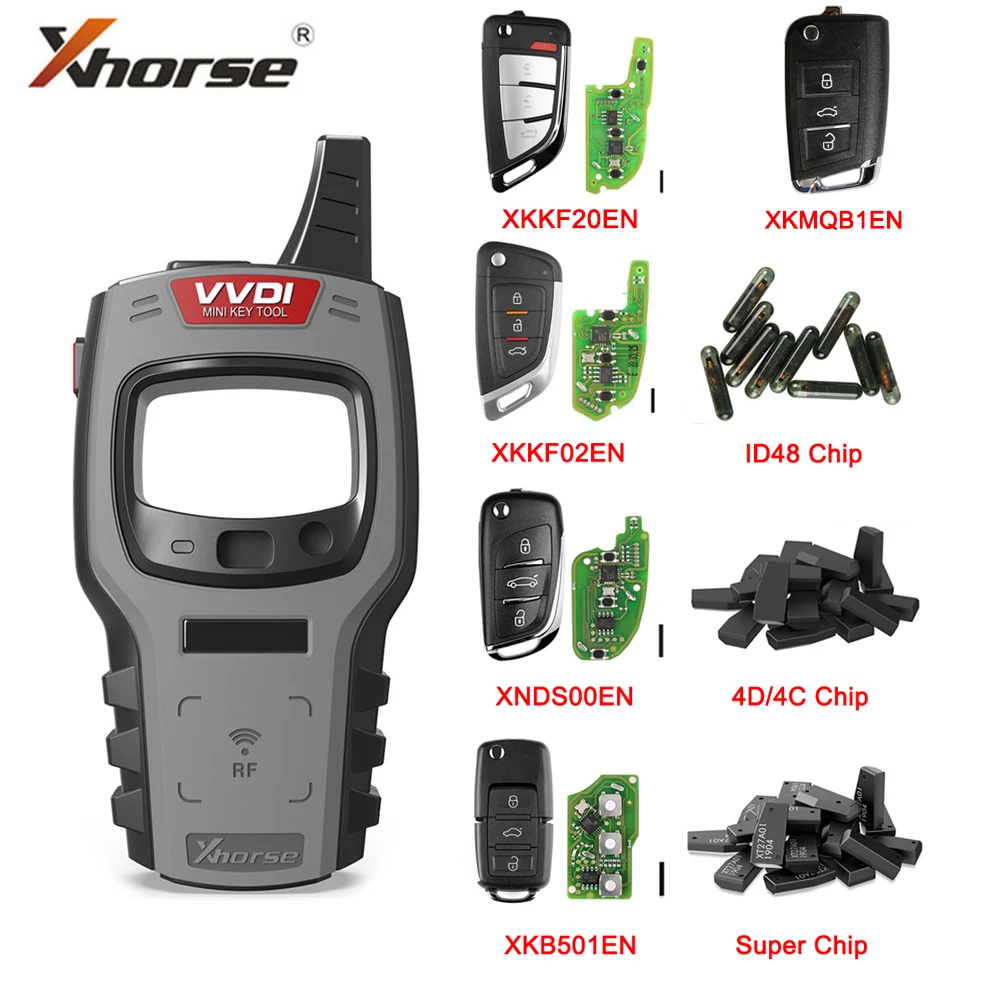 

Мини-ключ Xhorse VVDI, автомобильный пульт дистанционного управления, программирование KD, с функцией 48 клон, чип VVDI XT27A Super Chip 4D 4C/ID48 Global Type