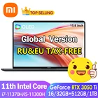 Ноутбук Xiaomi Mi Notebook Pro X, экран 15,6 дюйма, Intel i7-11370HI5-11300H RTX 3050Ti, 1632 ГБ ОЗУ, 512 ГБТБ ПЗУ, Windows 10