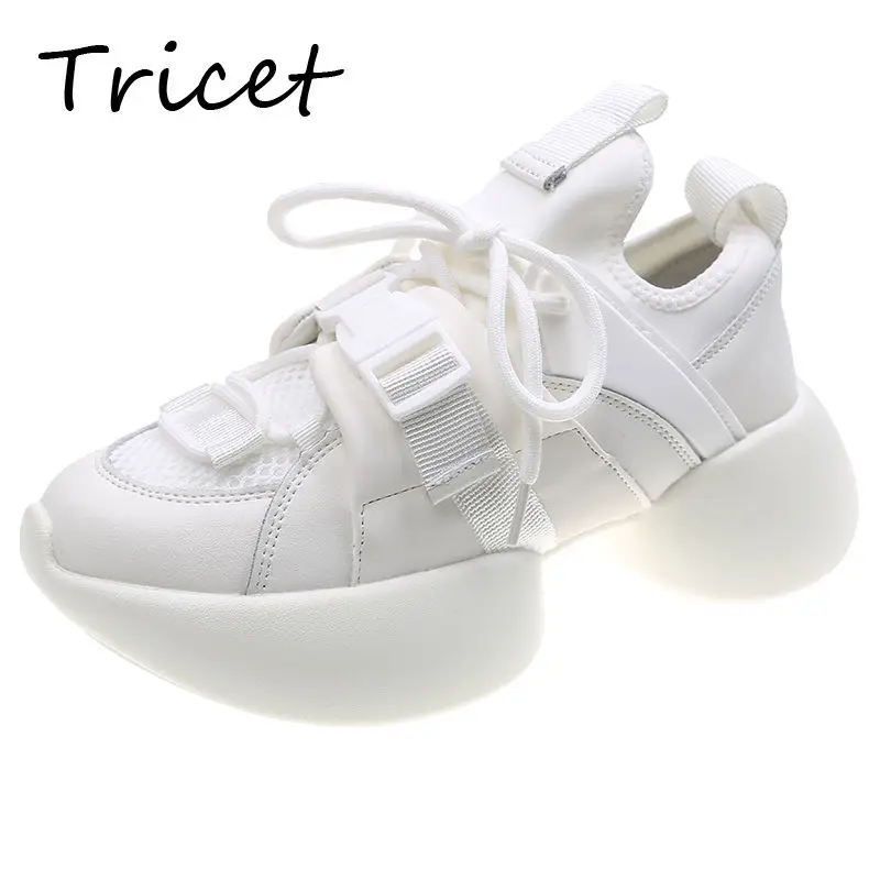 

Women's Vulcanized Shoes Lace Up Ladies Platform Leisure Sneakers Spring Autumn Female Footwear New Fashion Comfortable Chunky