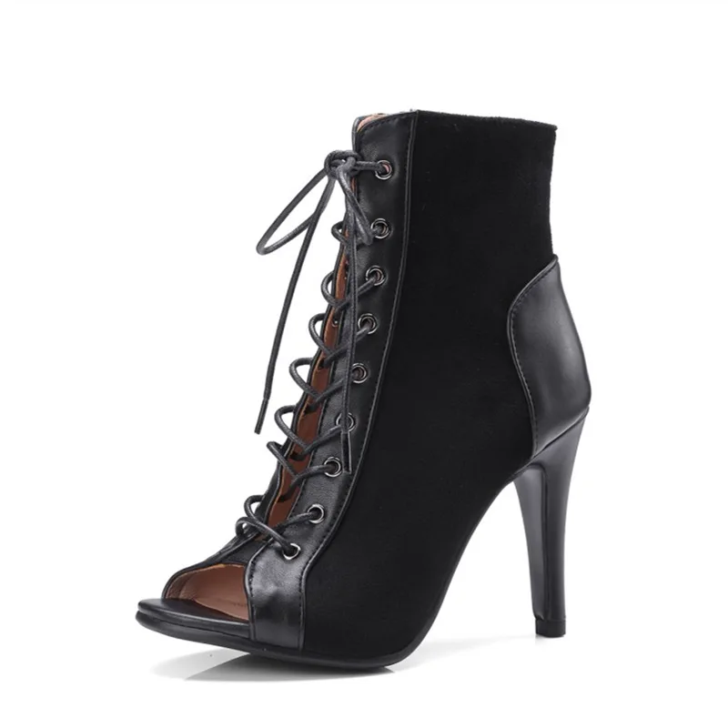 

Liuyezhidu Women Shoes Fashion Summer Open Toe Comfortable High Heel Sandals Lace-Up Casual Summer Ankle Boots Lace-up Sandals
