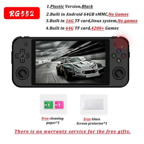 RG552 Anbernic Ретро видео игровая консоль двойные системы Android Linux карманный игровой плеер Встроенный 64G 4000 + игры