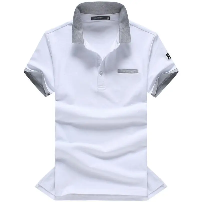 

2023 HAT JTFAN Mens Polo Shirts Breathable Cotton Short sleeve Man Wide-waisted Turn-down Collar Tees Shirt Plus Size