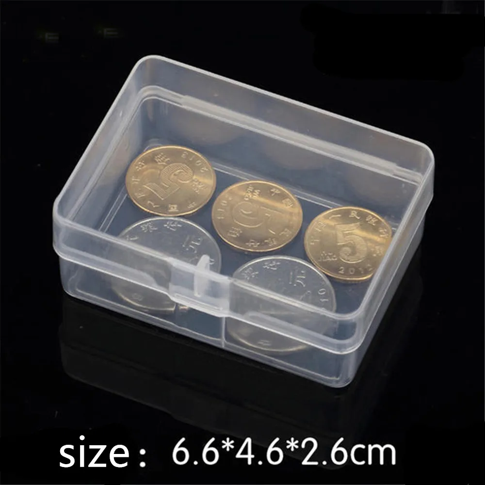 

50pcs/lot Mini Plastic Storage Box Medicine Box Earplugs Jewelry Bead Pill Transparent Organizer Container Case