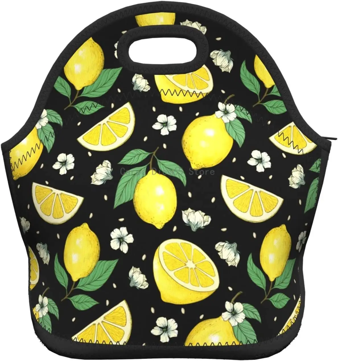 

Lemons Insulated Neoprene Lunch Bag Tote Lunch Bags Portable Lunch Box Cooler Lunch Bag for Picnic/Boating/Fishing/Work