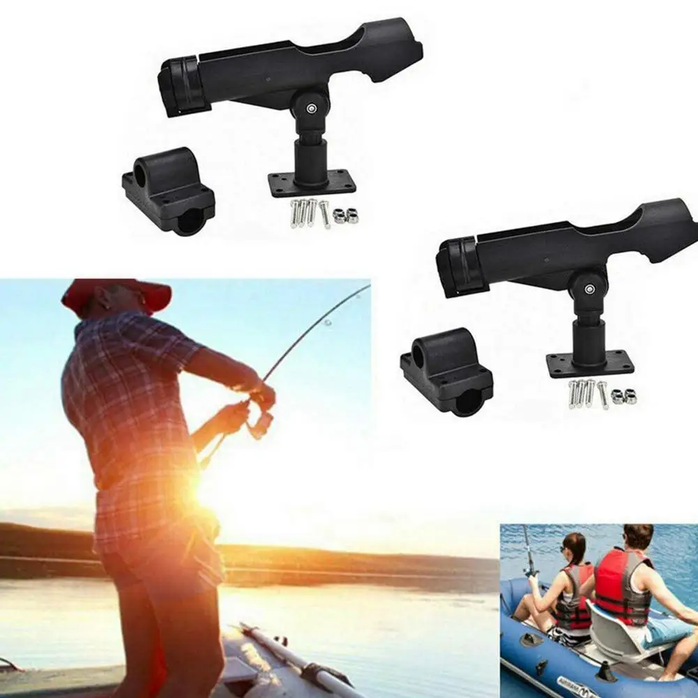 

Steel Adjustable Rotatable Fishing Rod Fence Mount Holder Bracket For Boat Yacht Kayaking Tackle Kit Accessory Fishing