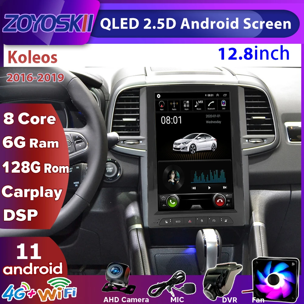 

Android 11 12.8 Inch Tesla Style CAR GPS Carplay Navigation Player For Renault Megane 4 Samsung Koleos "SM6" Talisman 2016-2019