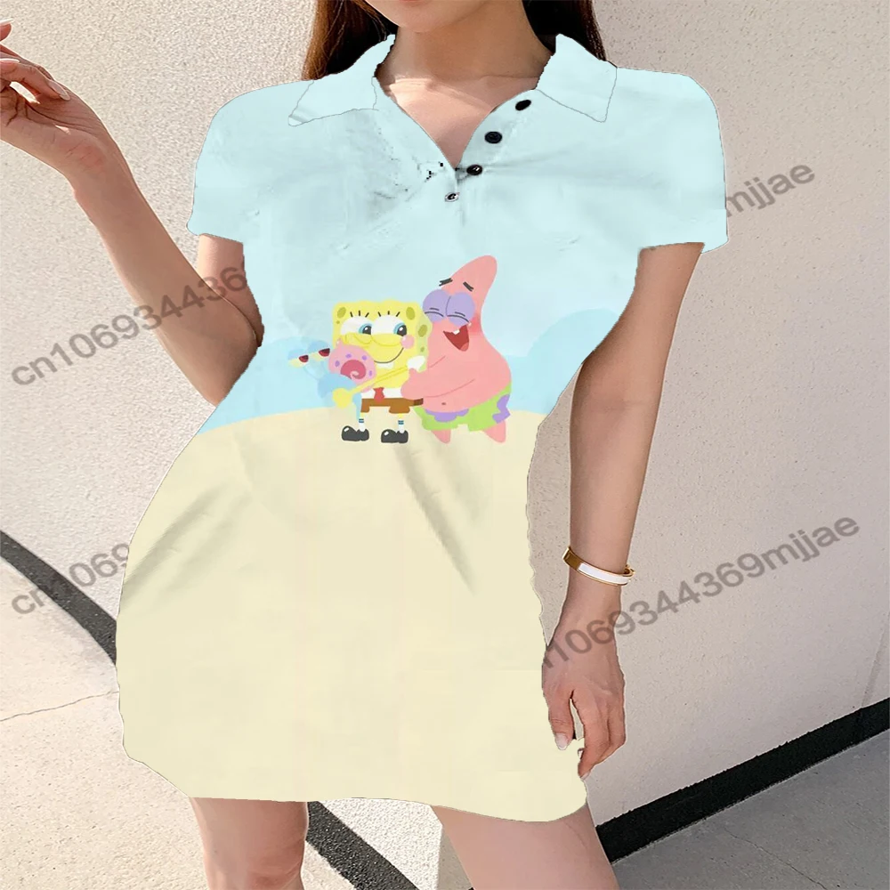 

V-neck POLO Dress Y2k Sensual Sexy Dress for Women Clothing 2023 New Arrivals Womens Dresses for Prom Korean Summer Clothes Midi