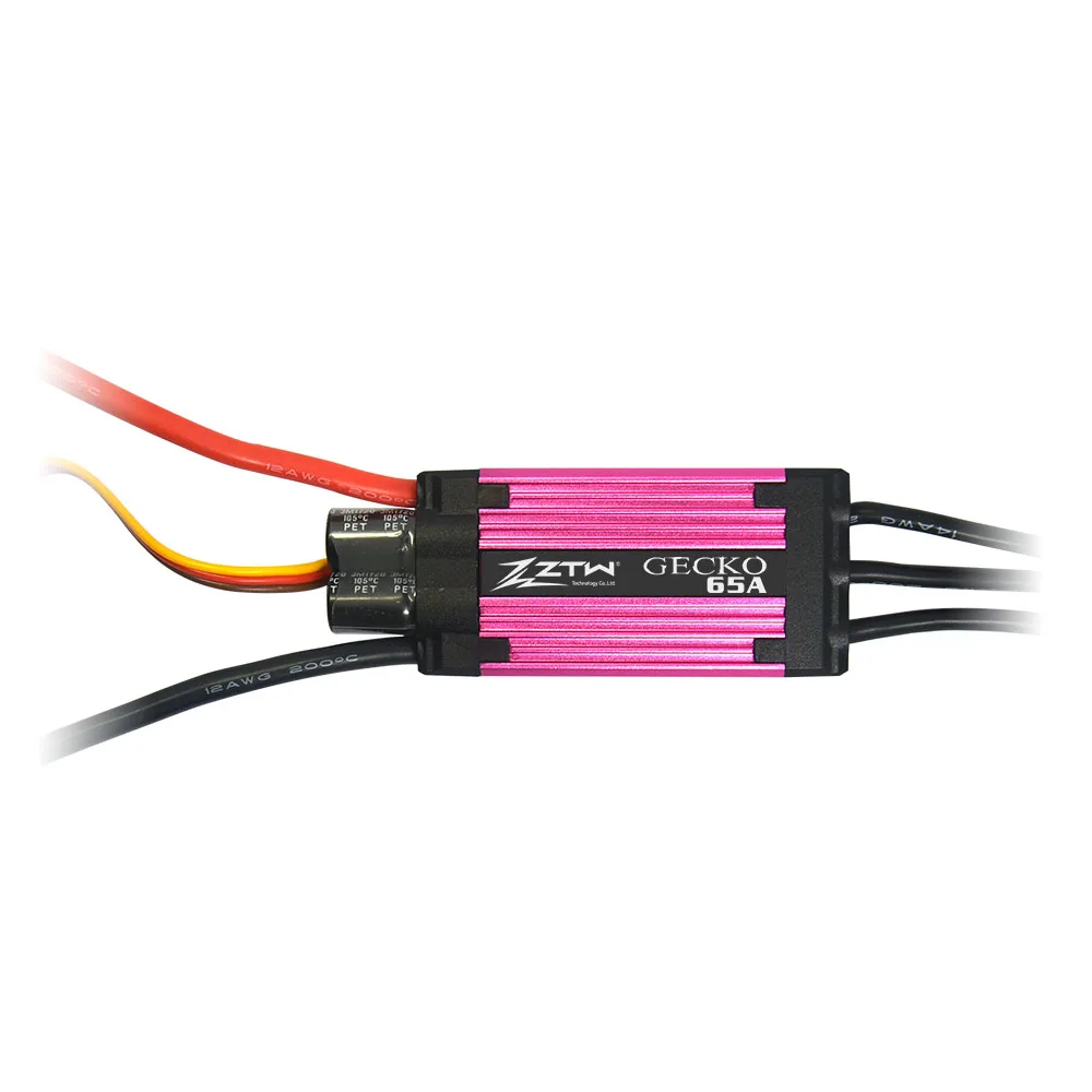 

ZTW Gecko 65A ESC switch BEC 5/6/7.4/8.4V 8A 2-6S бесщеточный контроллер скорости для радиоуправляемого самолета вертолета самолета летательного аппарата с неподвижным крылом