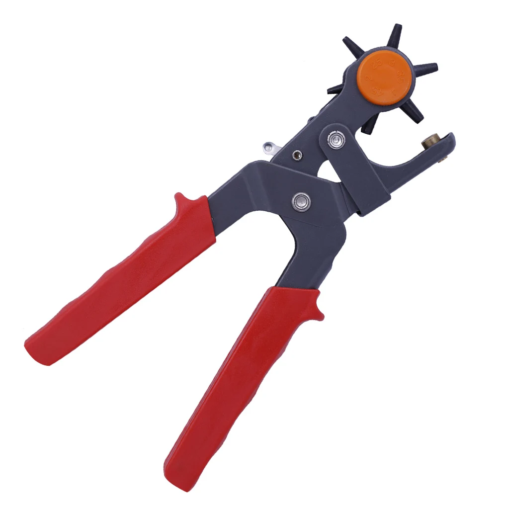 

1pcs Leather Punch Plier Manual Belt Puncher Revolve Sewing Round Hole Puncher DIY Leathercraft Punching Plier