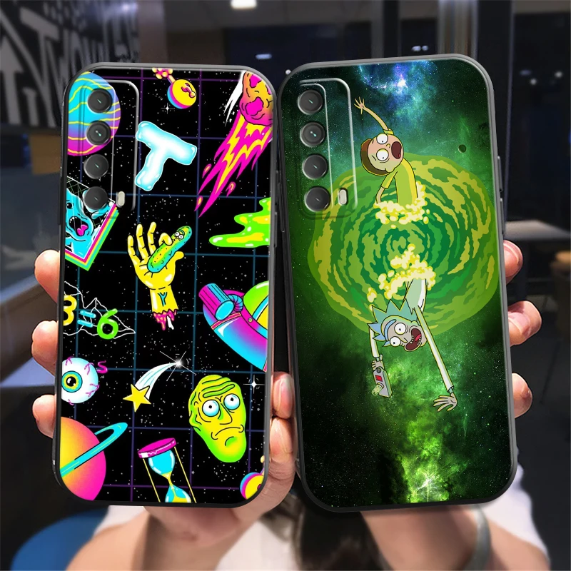 

Funny Carton Rick And Morty US Phone Case For Huawei Honor 7X 8X 8C 9 V9 9X 9 Lite 10 V10 10i 10 Lite V20 30 Lite Funda Cover