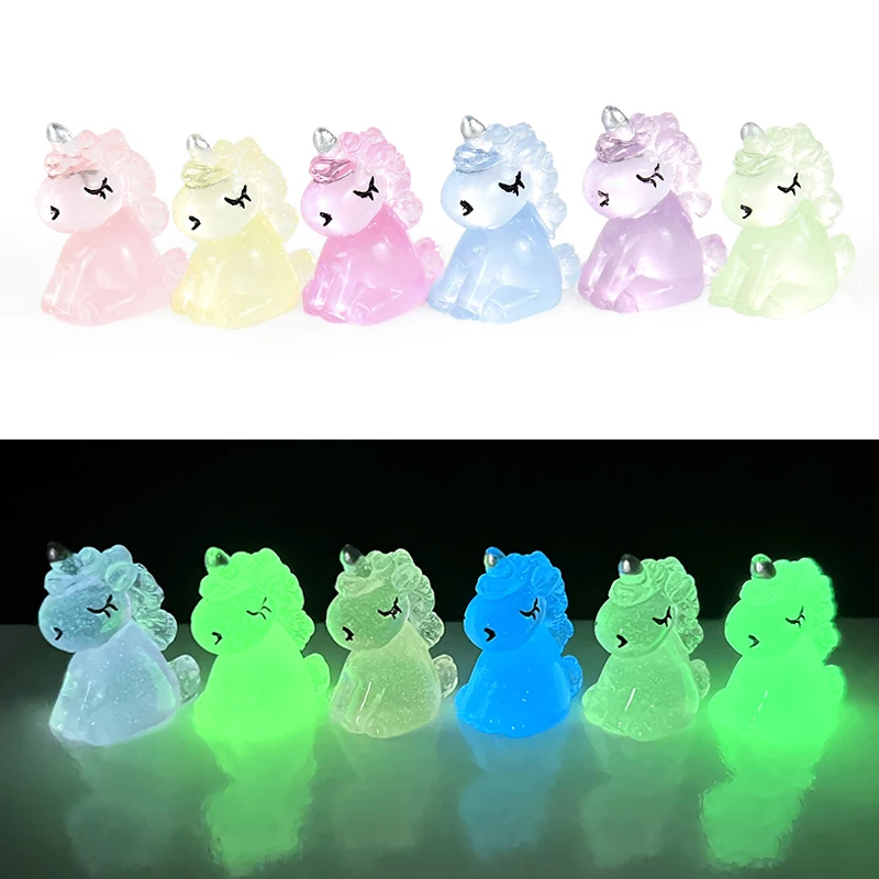 

Светящиеся мини единороги из смолы, набор из 10 шт.