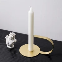 gold brass metal candle holders simple golden wedding decoration bar party living room decor home decor candlestick hd 0430