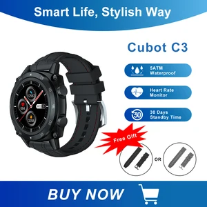 Cubot C3 SmartWatch Sport Heart Rate Sleep Monitor 5ATM Waterproof Touch Fitness Tracker Smart Watch in USA (United States)