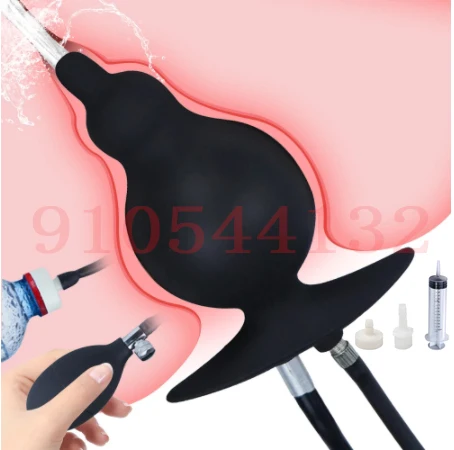 Новинка, 2 в 1, надувная Анальная пробка, секс-игрушки для пар, Анальная пробка, искусственная вода, вагинальный расширитель, фаллоимитатор с насосом, анальная пробка